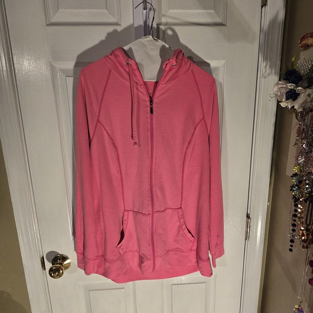 Torrid Active Womens Magenta Wrap Pullover Hoodie Logo Blended Plus Sz 1 (14/16)